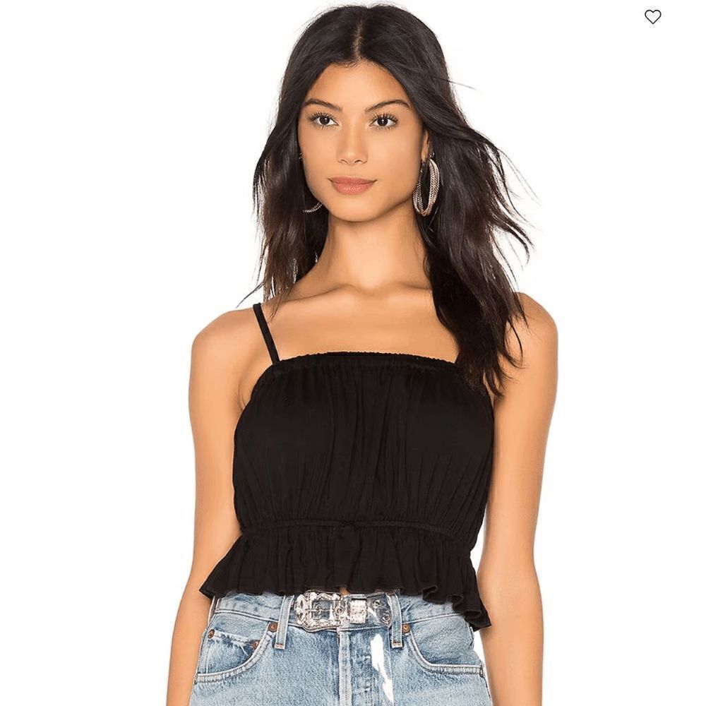 NWOT About Us Superdown Janessa Crop Top in Black Size S